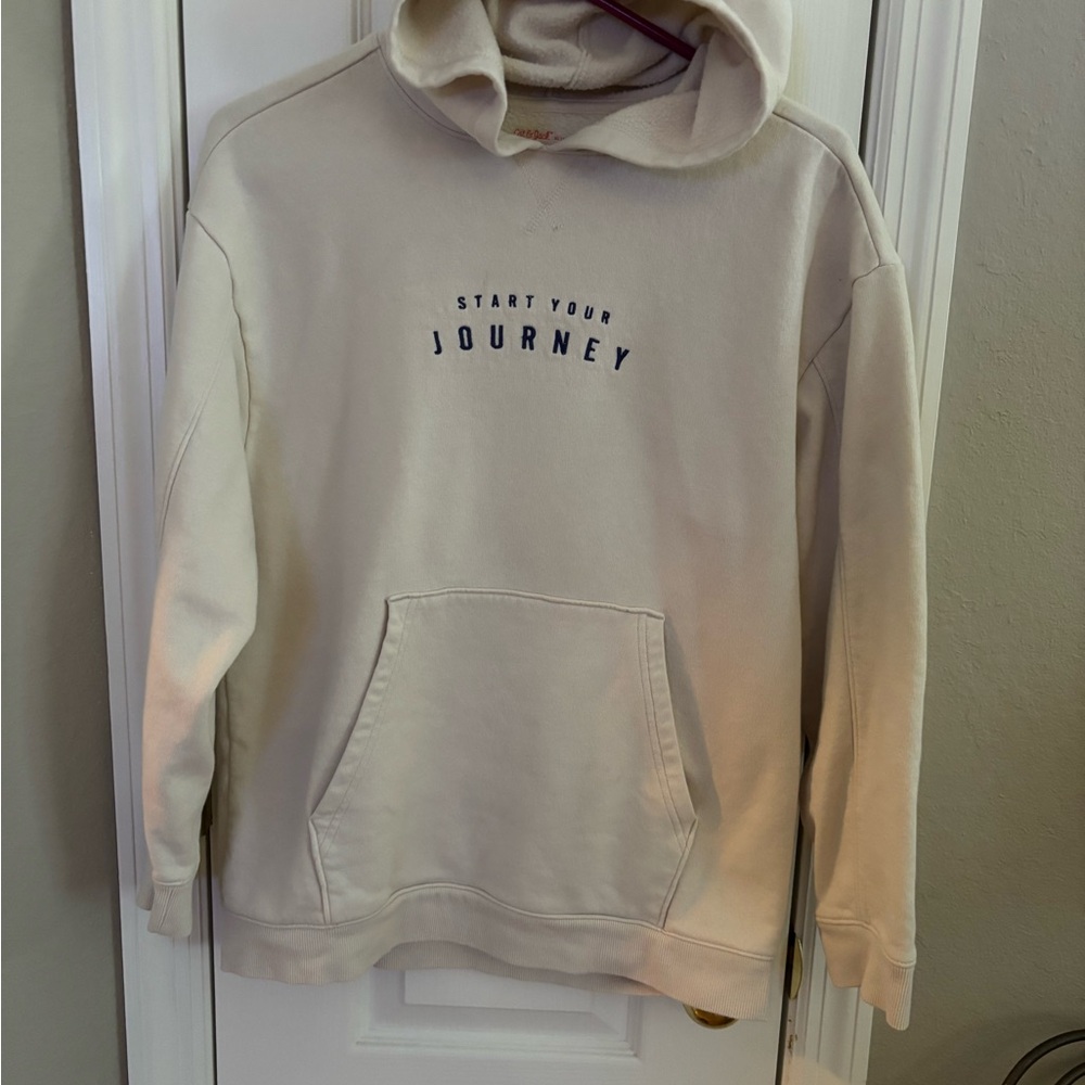 Cat & Jack Cream Hoodie with Journey Text